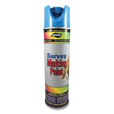 Survey Marking Paint, 20 oz, Aerosol Can, Blue