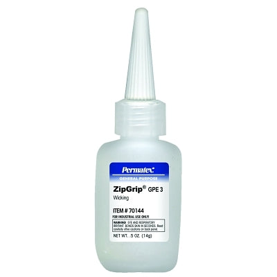 ZipGrip GPE 3 Cyanoacrylate Adhesive, 5 oz, Bottle, Clear