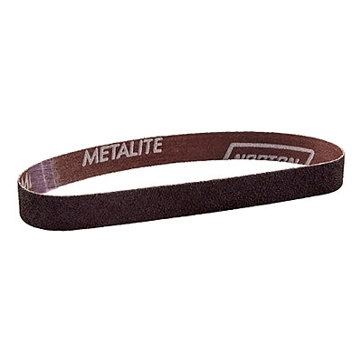Metalite Narrow Coated-Cotton Belts, 1/2 in x 24 in, 220 Grit, Aluminum Oxide