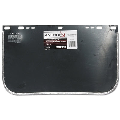 Visor, Light Green, Bound, 15-1/2 in L x 9 in H, Aluminum Bound