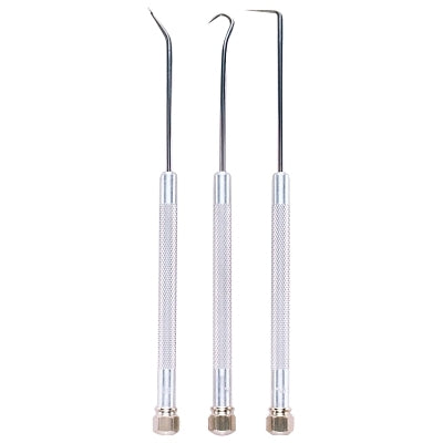 3-Piece Probe Sets, Knurled Handle, Heat-Treated High-Carbon Steel Tip