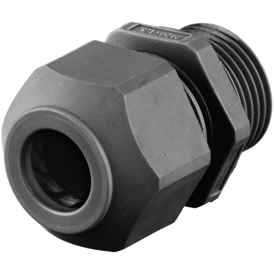 Kellems, Cord and Cable Connector, European Style Cord Connector, Non-Metallic, -30 to 225   176;F, 20 (Display) mm, Black