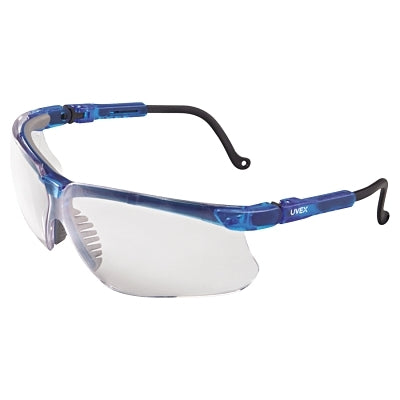 Uvex Genesis Safety Eyewear, S3240, Clear Tint, Ultra-dura HC Coating, Polycarbonate Lens/Frame, Vapor Blue