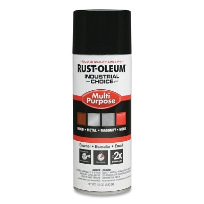 Industrial Choice 1600 System Enamel Aerosol. 12 oz, Gloss Black