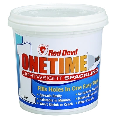ONETIME Lightweight Spackling, 1 Gallon Tub, Bright White