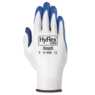11-900 NBR Gloves, 10, Blue/White
