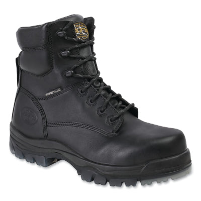 45 Series Composite Toe Safety Boots, Size 9, 7 in H, Leather, Rubber, Black