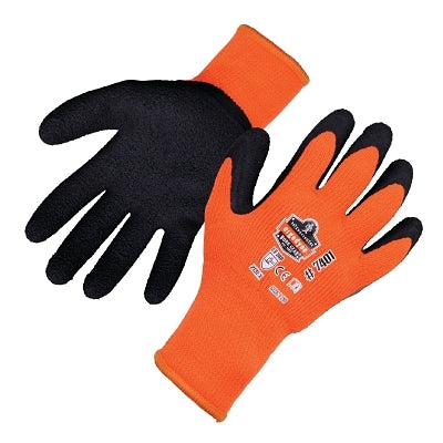 ProFlex 7401 Coated Lightweight Winter Work Gloves, Latex Coated Palm and Fingers, 10 Gauge, X-Large, Orange