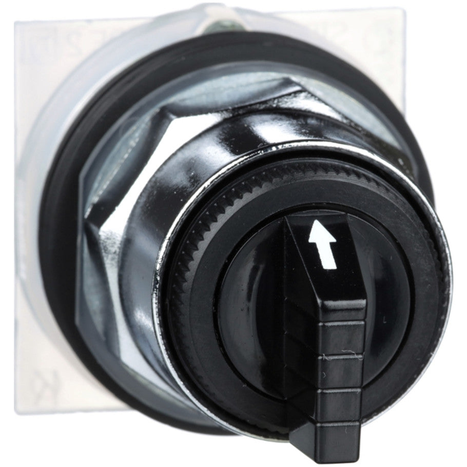Harmony 30mm Selector Switch, Non-Illuminated, 3-Position, Manual Return, Black Standard Knob