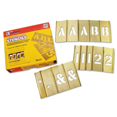 Brass Stencil Letter & Number Sets, Brass, 2 in