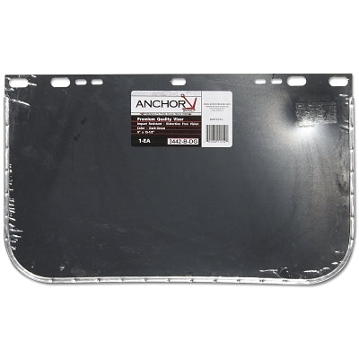 Visor, Dark Green, Aluminum Bound, 15-1/2 in L x 9 in H, for Jackson Safety Head Gear/Cap Adaptors