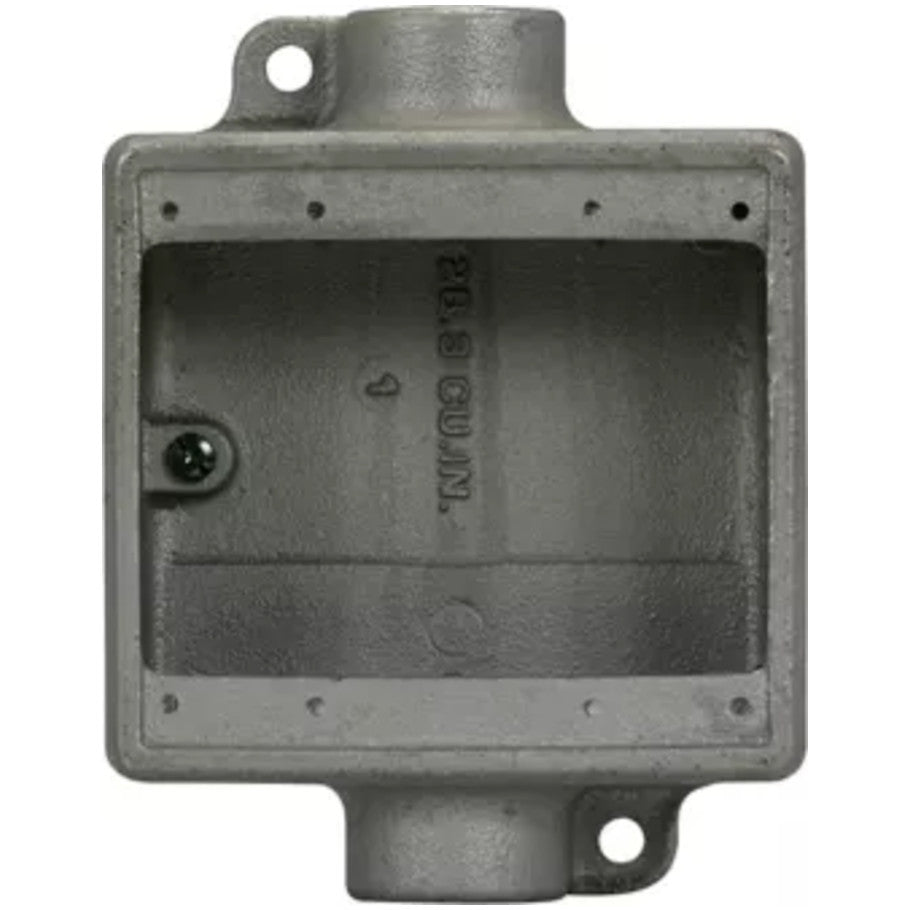 Condulet FS Box, Feraloy Iron Alloy, 1-7/8 Depth, 2-Gang, 3/4 in. Hub Each End