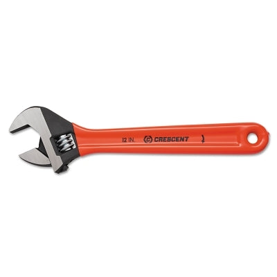 Cushion Grip Black Adjustable Wrenches, 12in Long, 1 1/2 in Opening, Black Oxide