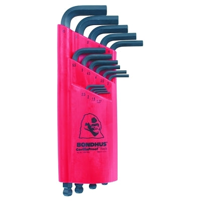 Ball End L-Wrench Set, ProGuard Finish, 1.27 mm to 10 mm, Metric, 15-Pc Set