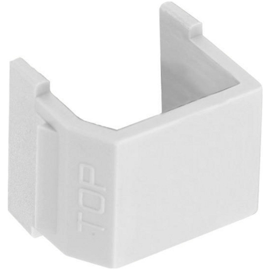 iStation Smooth Blank Connector, White, Pack of 10
