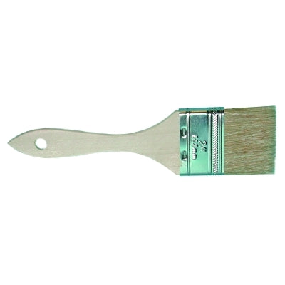 Low Cost Paint or Chip Brush, 2 in W, White Natural, Wood Handle