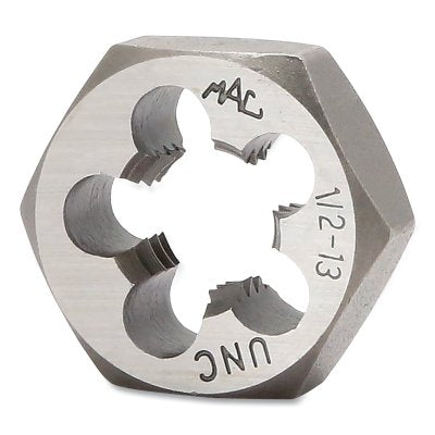 Hexagon Machine Screw Die (HCS), 1 in dia, High Carbon Steel