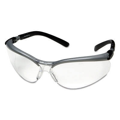 3M 11380-00000-20 BX Safety Eyewear, Clear Lens, Anti-Fog, Hard Coat, Black/Silver Frame, Nylon