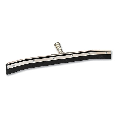 Floor Squeegee, 24 in, Curved, Black Rubber, Frame Only