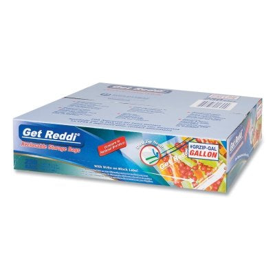 Double Zipper Reclosable Bags, 10.5 x 11 in, 1.75 mil, Gallon
