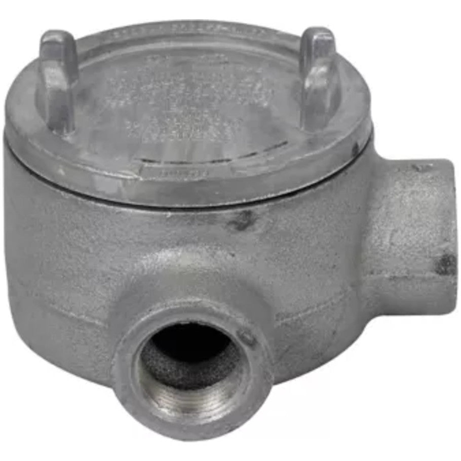 GUAL Series Conduit Outlet Box with Cover 2 in. Hub, 5 in. Cover Opening