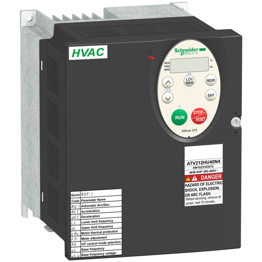 Altivar 212 Variable Speed Drive, 5.5kW, 7.5hp, 480V, 3-Phase, EMC, IP21