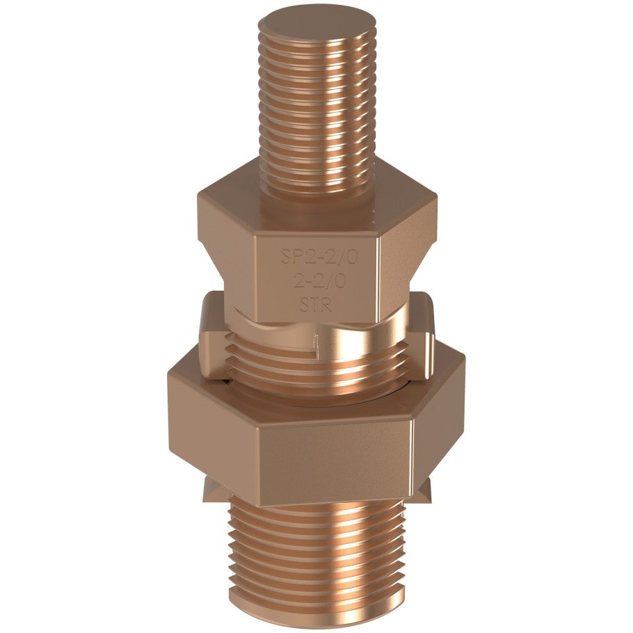 StructuredGround SP2-2/0-Q Grd Con-Service Post, Male Stud, Two-Conductors, 2/0