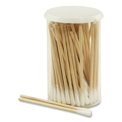 Cotton Tip Applicator, 6 in L, Wooden Shaft
