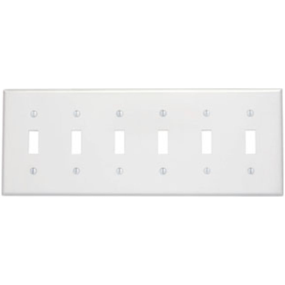 Type 302 Stainless Steel 6 Gang Device Mount Toggle Switch Wall Plate