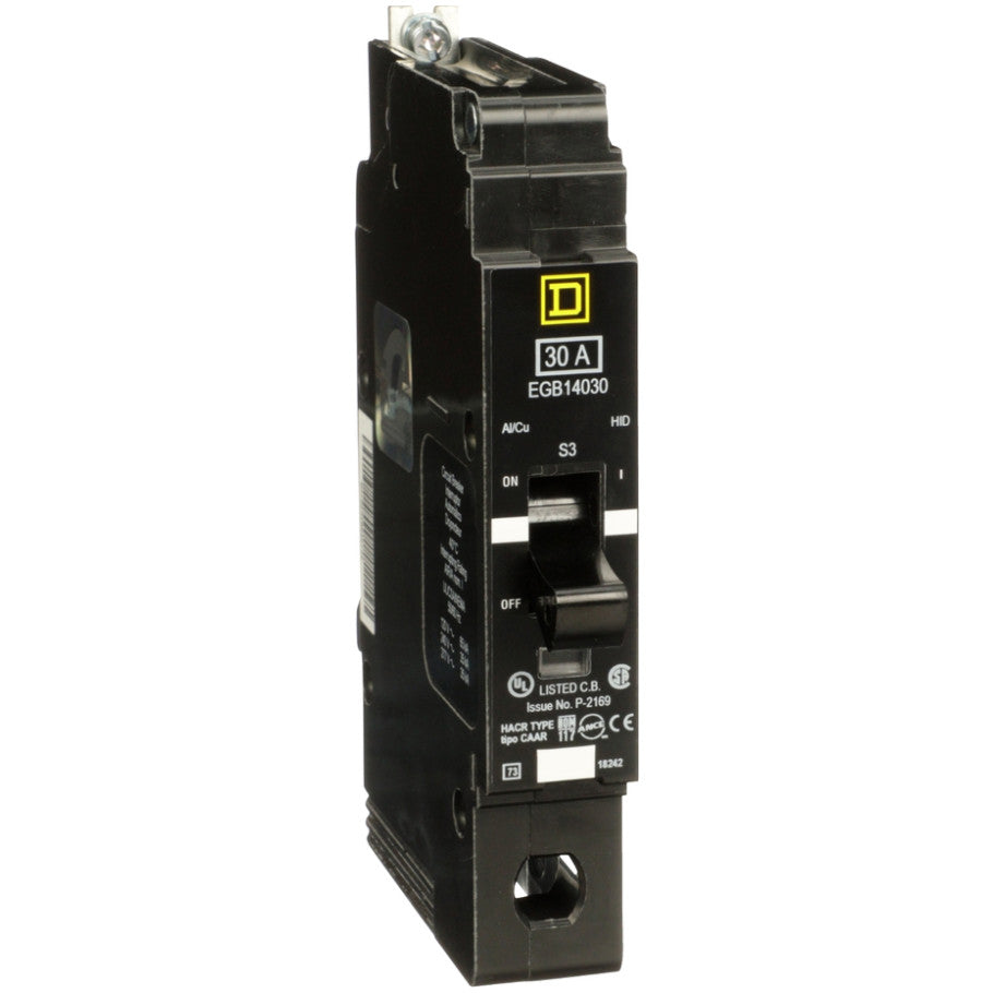 Mini circuit breaker, E-Frame, 30A, 1 pole, 277VAC, 65kA max, bolt on  TAA