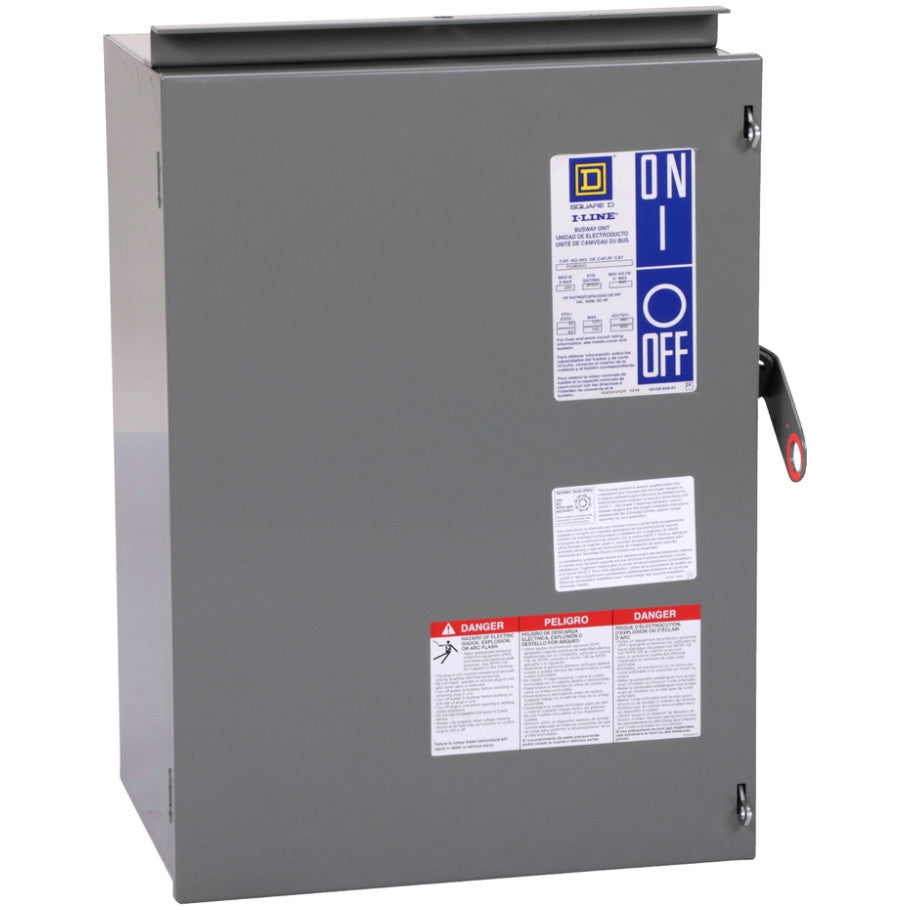 I-Line II Busway Plug-In Unit, Fusible, 4-Pole, 3-Fuse, 277/480 Vac, 200A
