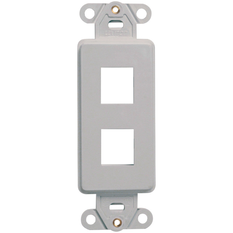 QuickPort Decora Multimedia Insert, 2-Port, Gray