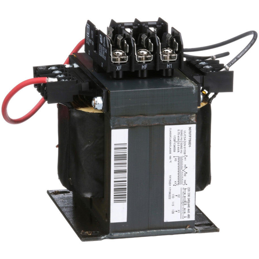 Type TF Industrial Control Transformer, 1-Phase, 240x480V Primary, 120V Secondary, 750VA