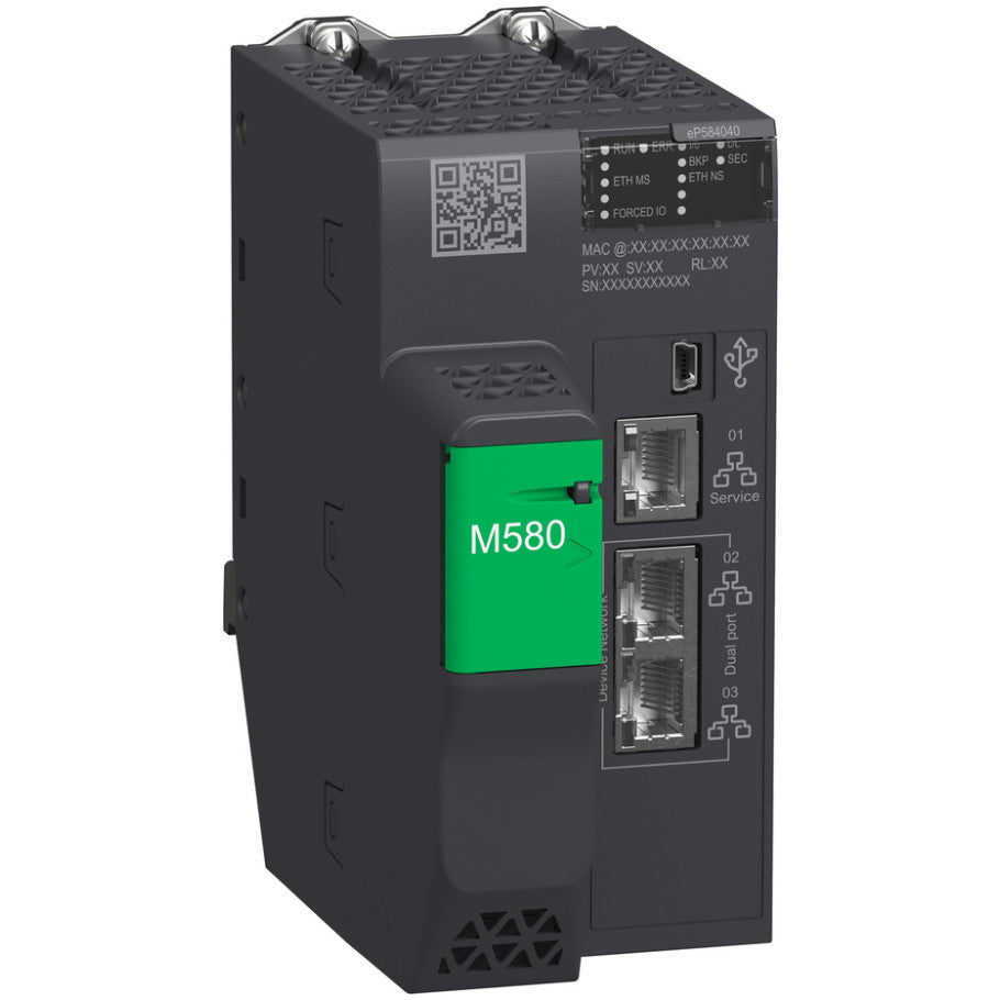 standalone processor, Modicon M580, 16MB, 61 Ethernet devices, 16 remote IO racks of X80 and Quantum,  TAA, BAA_COTS