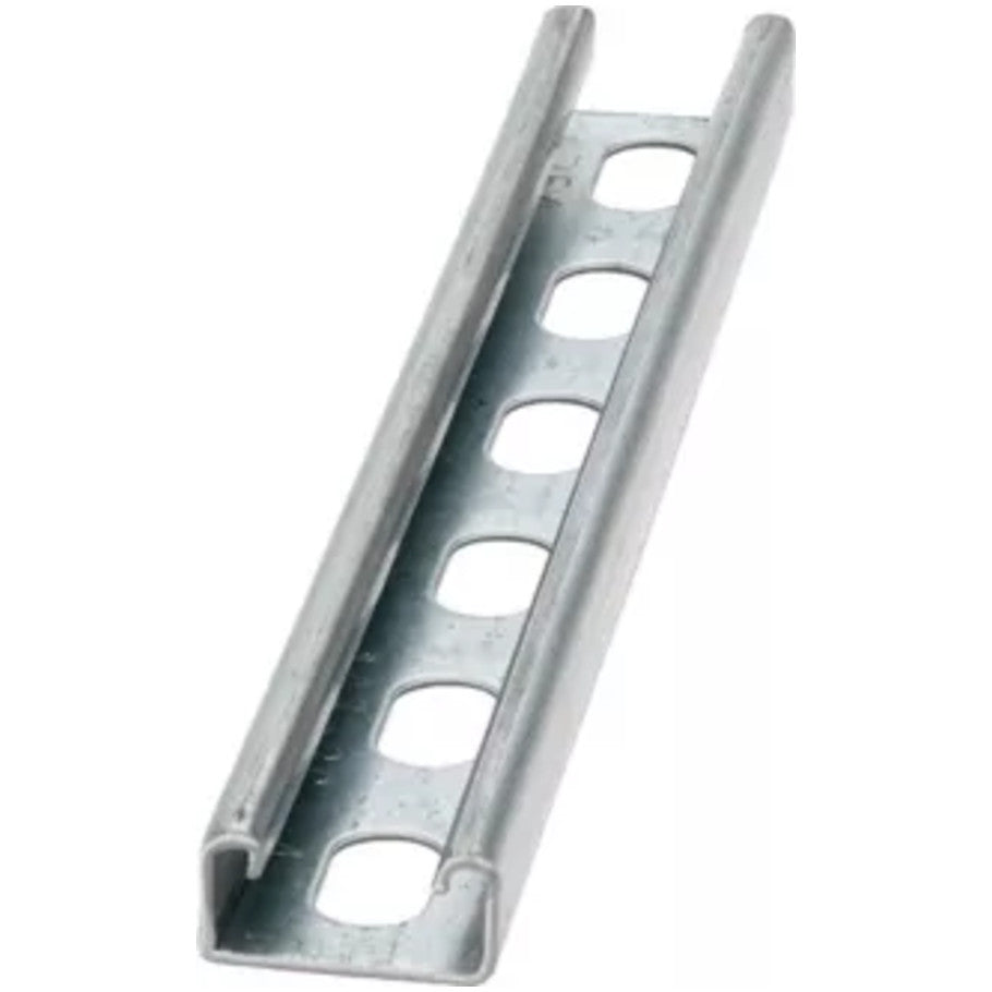 Eaton B-Line series strut channel, 0.81" H x 20 ft. L x 1.62" W, Steel, Dura Green, SH, 14 ga.