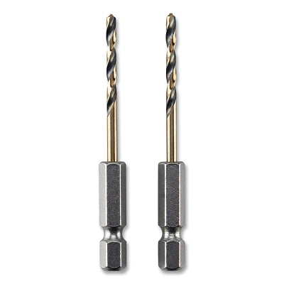 Black and Gold Impact Ready Drill Bit, 7/64 in dia, 135 Split Point Tip, 2-5/8 in OAL