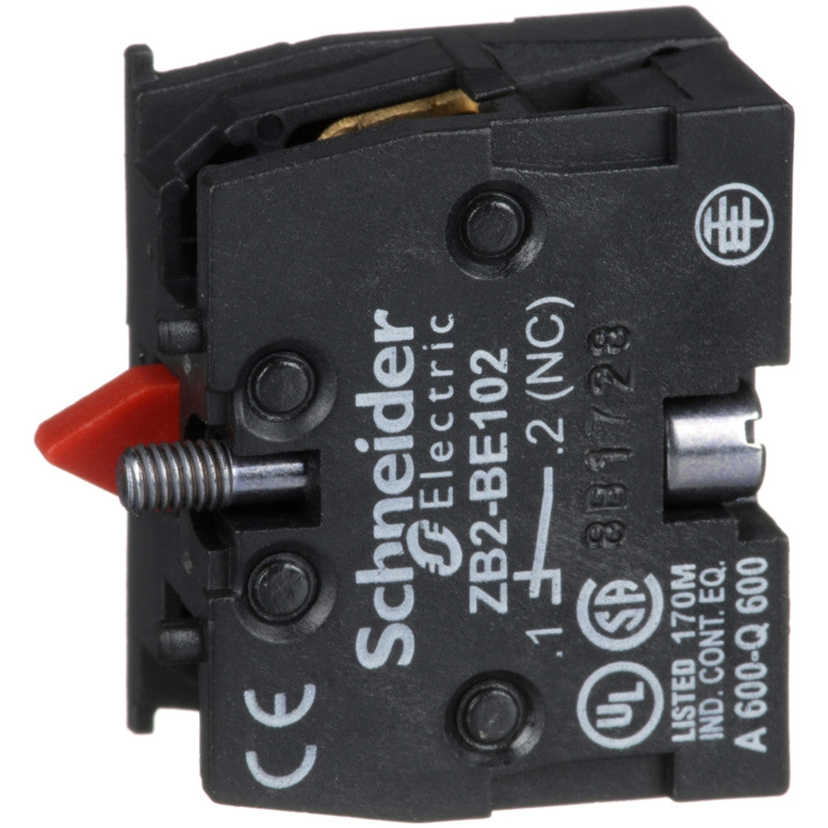 Harmony, 22mm Push Button, add on contact block, 1 NC, screw clamp terminal