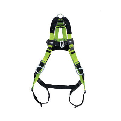 H500 Industry Standard Full-Body Harness, Back D-Ring, Universal, Mating Chest/Tongue Leg Buckles, Shoulder Pads, IS6P
