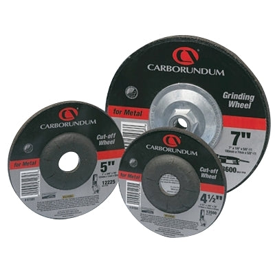 Depressed Center Wheel, 4 1/2 in Dia, 1/4 in Thick, 5/8 Arbor, Hardness Grade Q