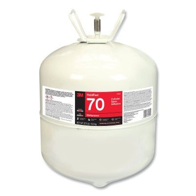 3M 048011-61690 HoldFast 70 Spray Adhesive, 27.3 lbs, Large Cylinder, Clear