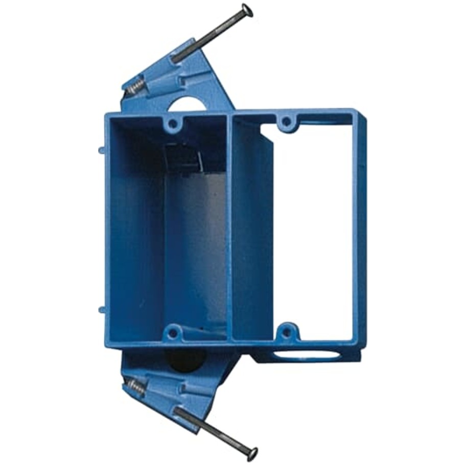 2-Gang Dual Voltage Box/Bracket, Angled Side Nails