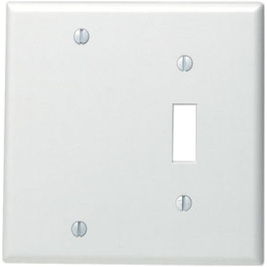 2 Gang Toggle Switch and Blank Box Mounted Stainless Steel Wall Plate