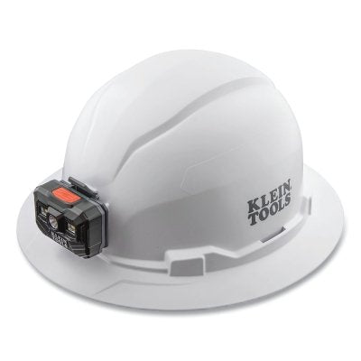 Hard Hat, 4-point Suspension, Full Brim Non-Vented, White