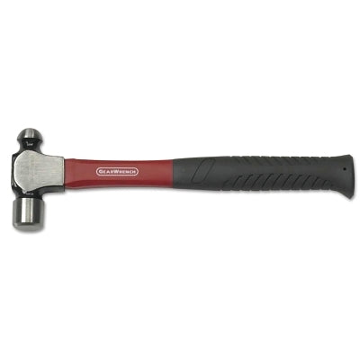 Ball Pein Hammers, Fiberglass Handle, 13.7 in, Alloy Steel 16 oz Head