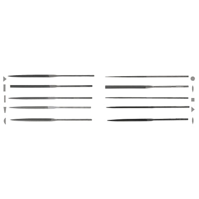Half Round Needle File, 5-1/2 in, 4 Cut