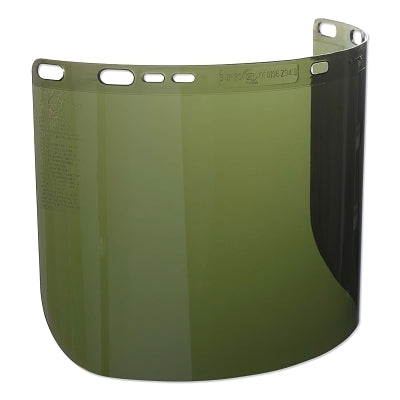 F50 Polycarbonate Special Face Shields, IRUV 3.0, D Shape, 8 in H x 15.5 in L