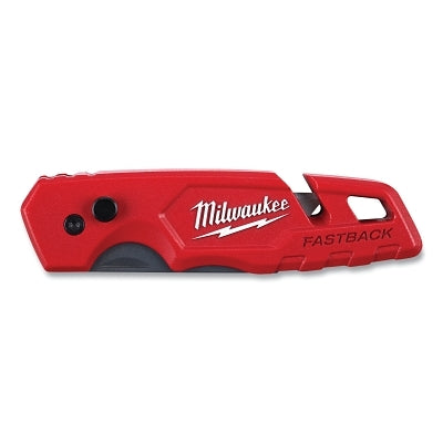 Fastback Compact Folding Utility Knife, 6.87 in L, Bi-Metal Blade, Metal Handle, Red