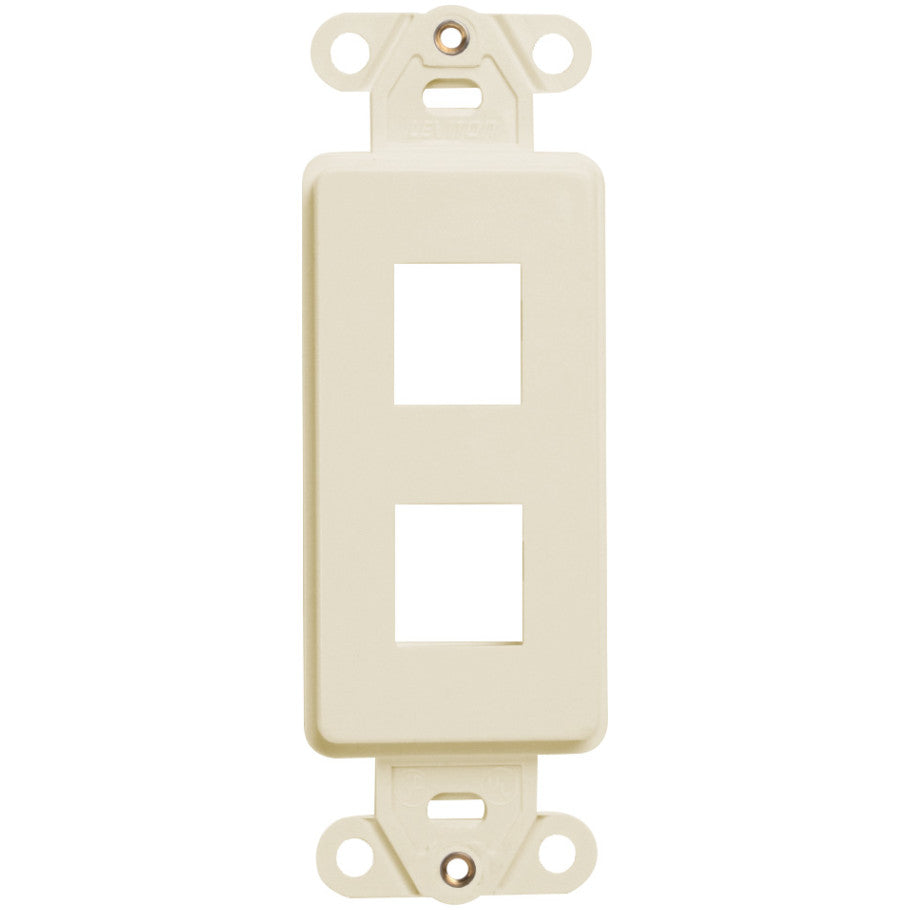 QuickPort Decora Multimedia Insert, 2-Port, Light Almond