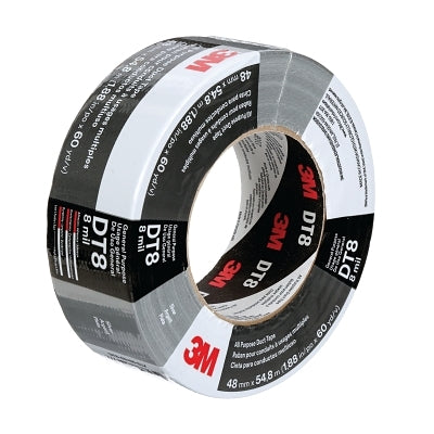 3M 689330-17809 DT8 All Purpose Duct Tape, 1.88 in x 60 yd x 8 mil, Black