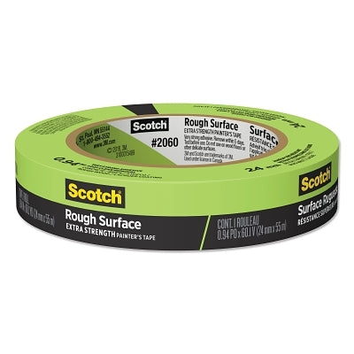 3M 021200-71132 Rough Surface Painter's Tape, 2060-24AP, 0.94 in W x 60.1 yd L, Green
